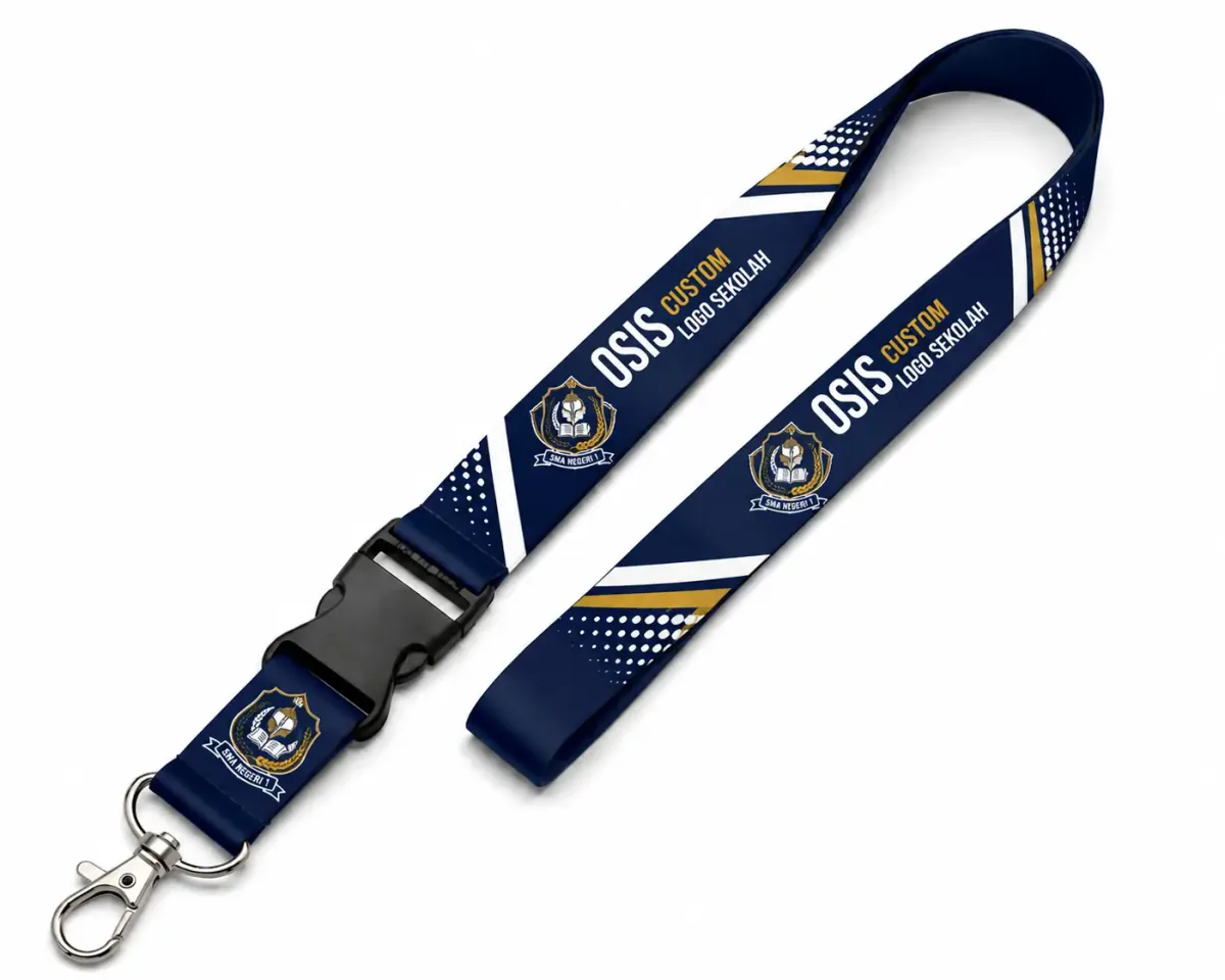 Tali ID Card OSIS Custom Logo Sekolah
