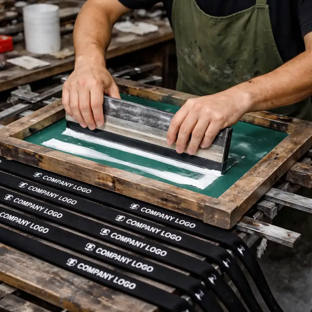 Teknik Sablon Manual pada Lanyard