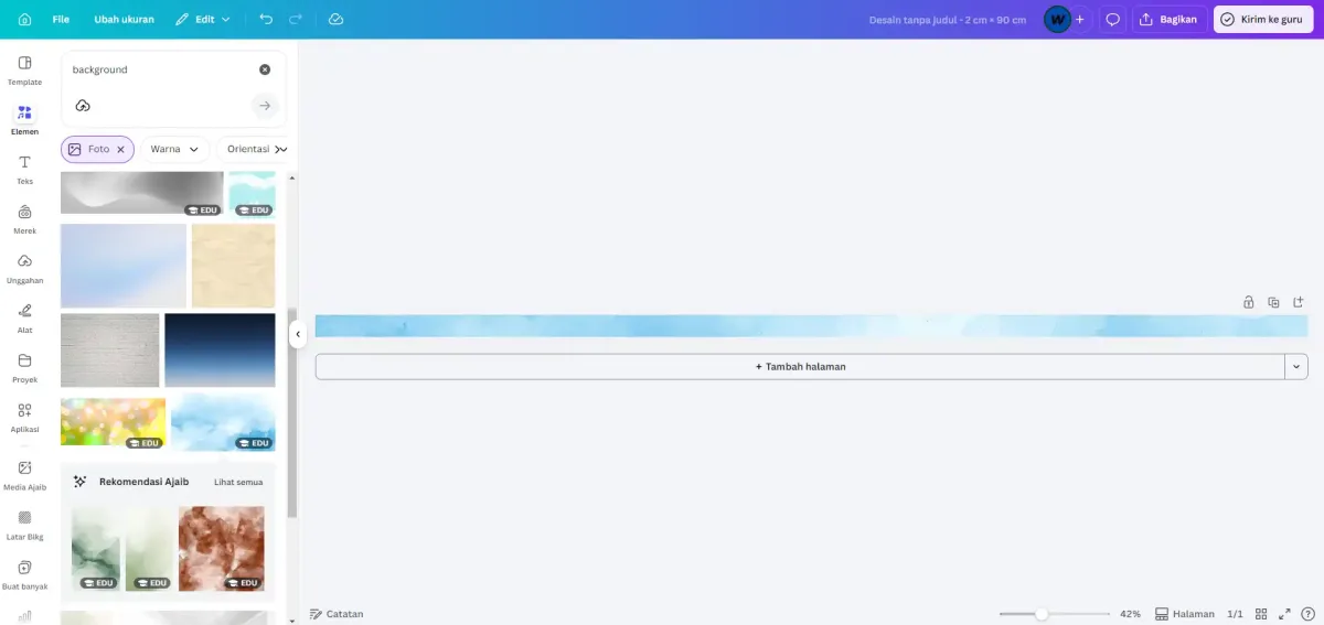 Menambahkan Background Desain