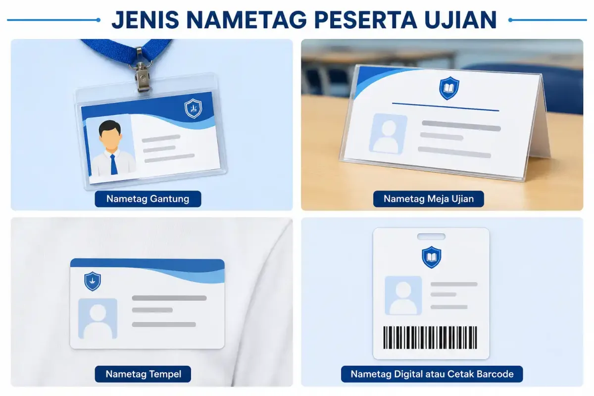 Jenis Nametag Peserta Ujian