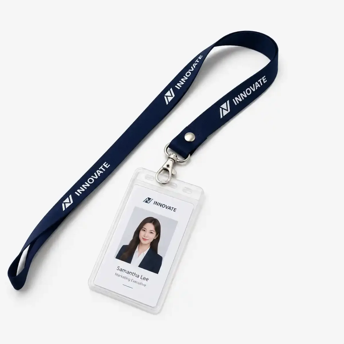 Lanyard Kait Standar Paku Keling untuk ID Card Karyawan