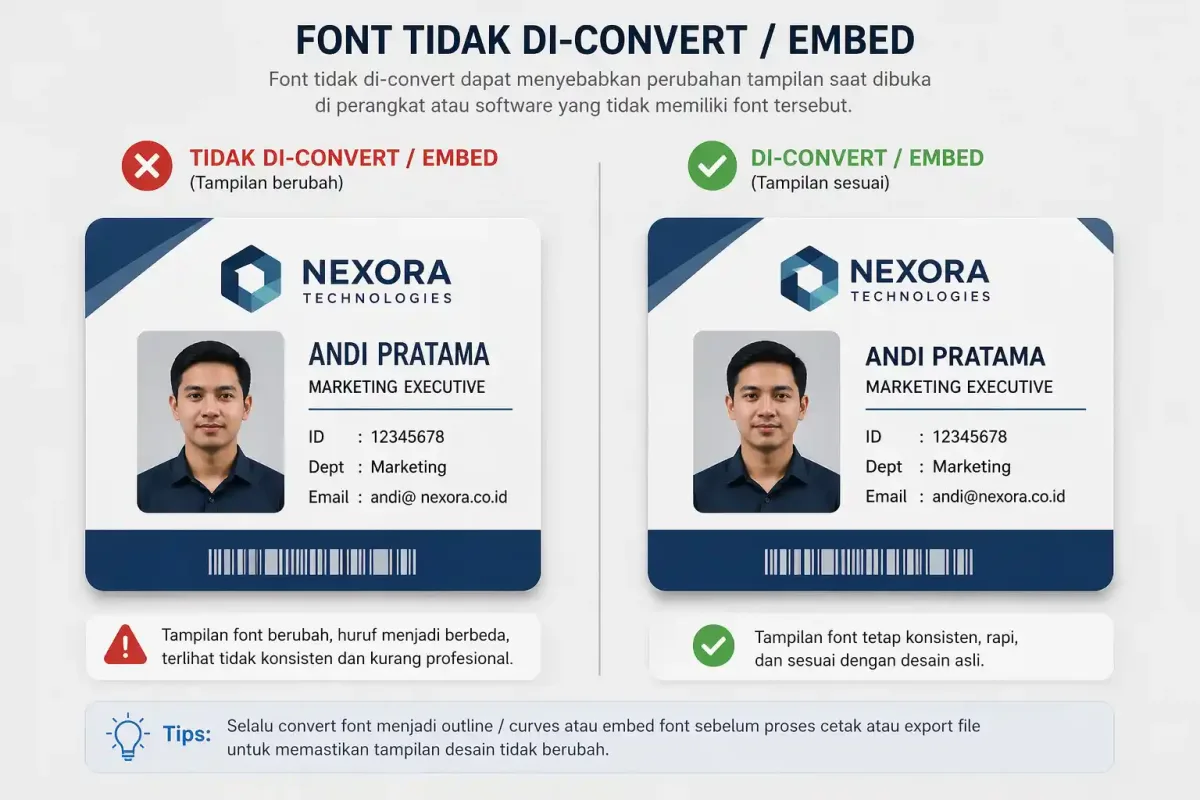 Font Tidak Di-Convert