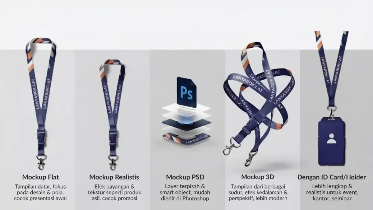 Jenis-Jenis Mockup Lanyard