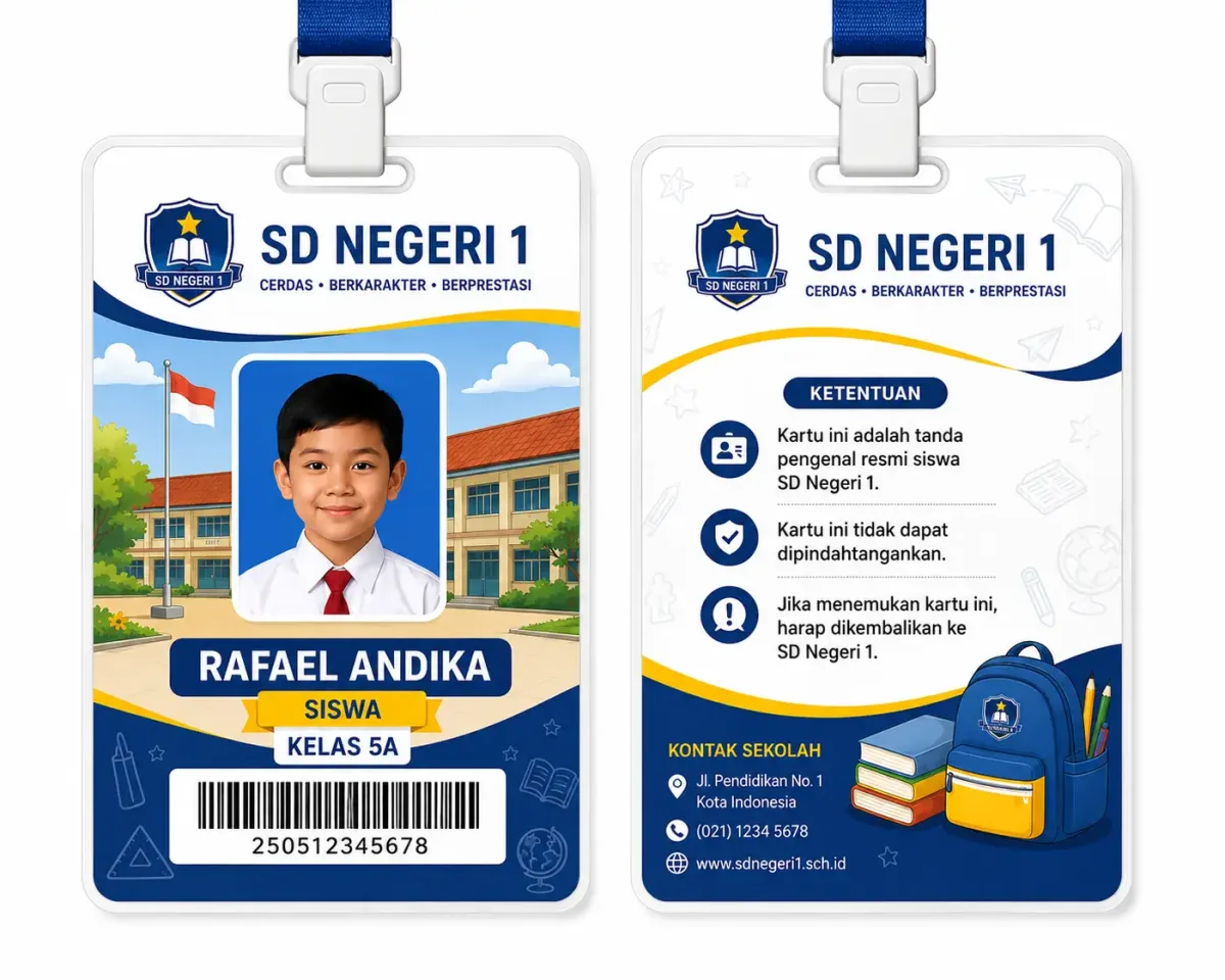 ID Card SD dengan Barcode