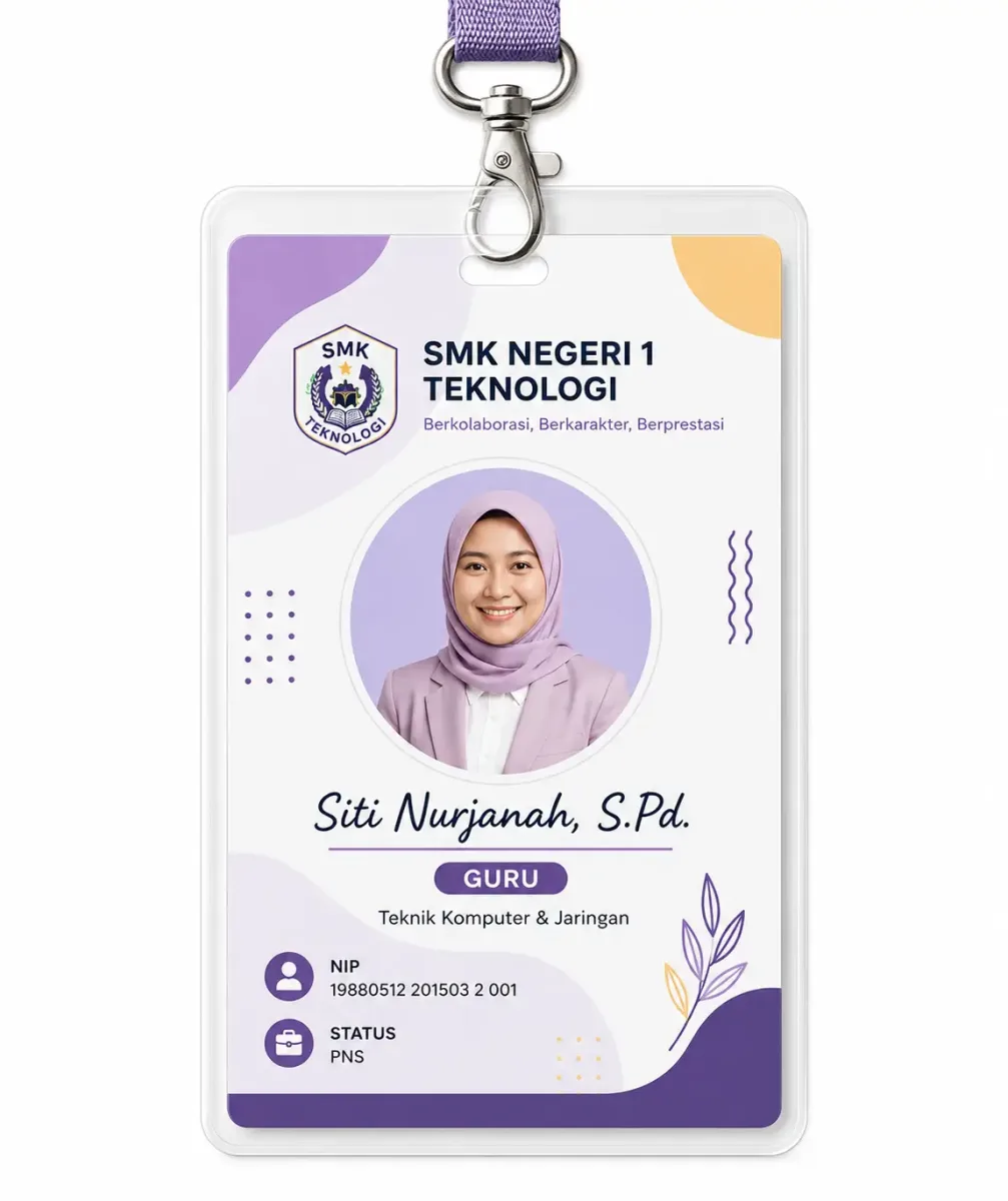 ID Card SMK untuk Guru