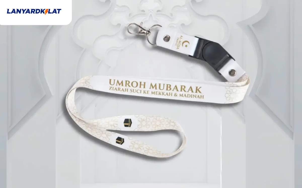 Desain Lanyard Umroh Custom Nama Jamaah