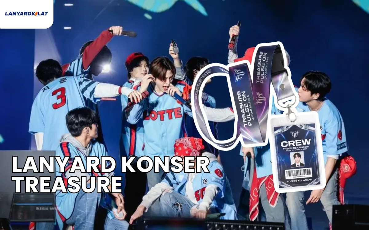 Lanyard Konser TREASURE, Print Custom di Vendor Terpercaya