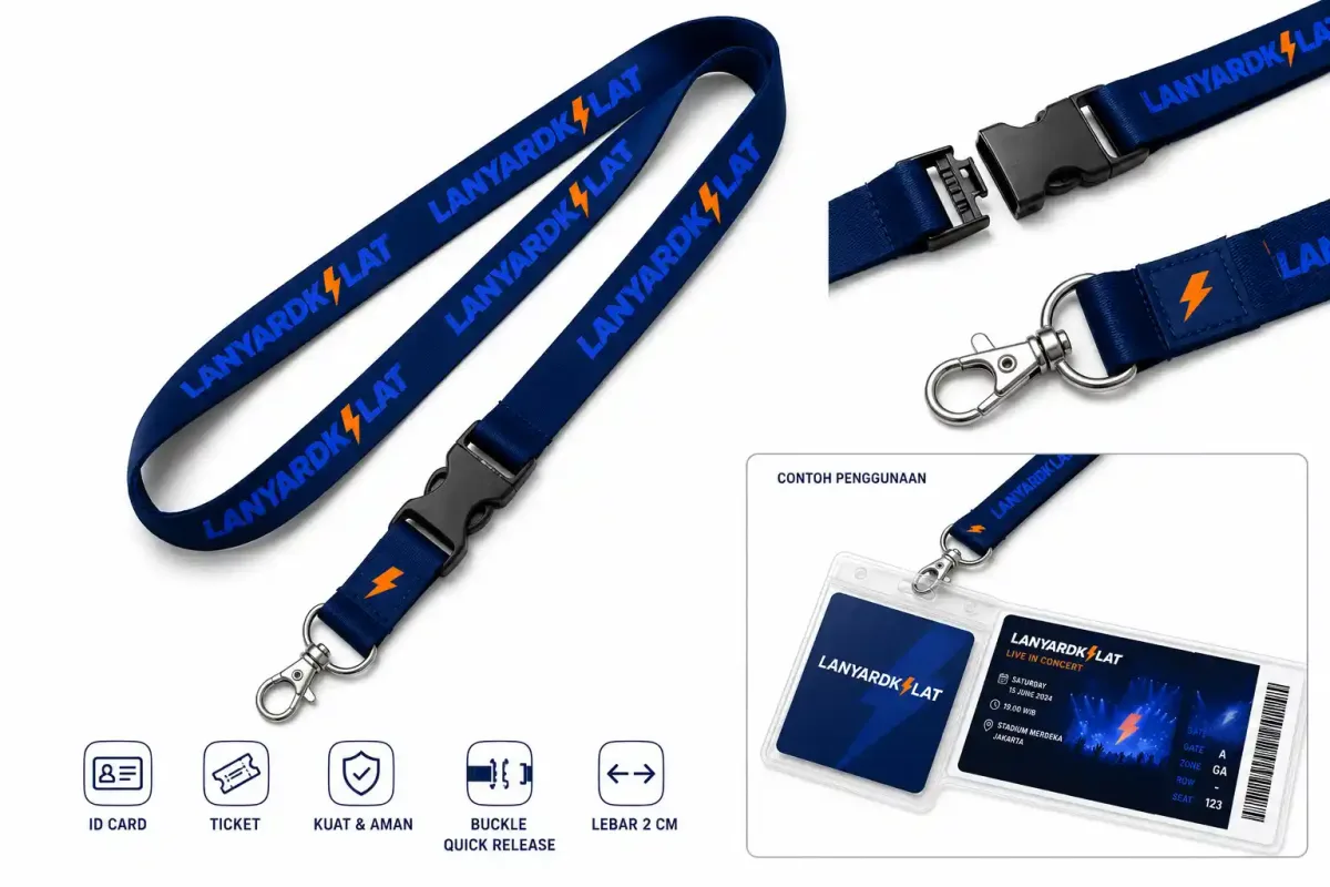 Tali Lanyard untuk Tiket dan ID Card