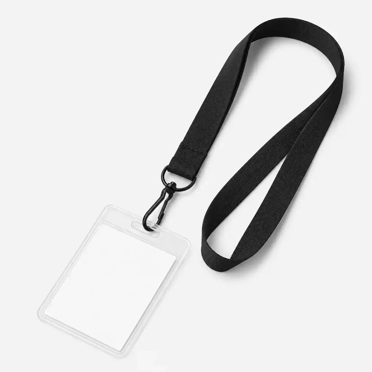 Lanyard Kait Kawat Hitam untuk ID Card
