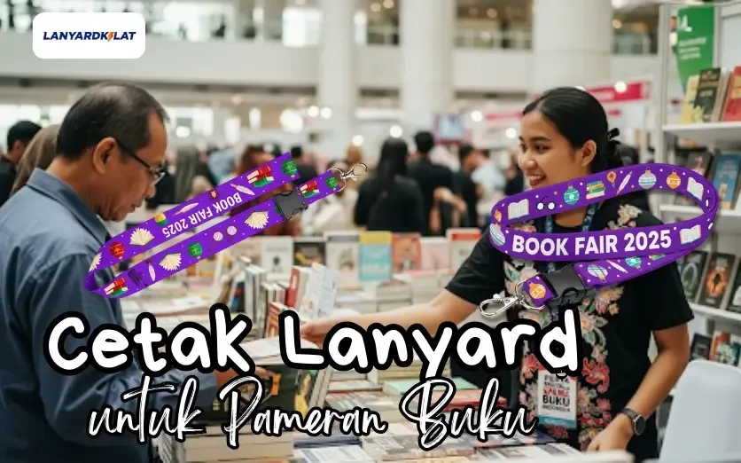 Cetak Lanyard Pameran Buku Custom untuk Panitia, Exhibitor, dan VIP