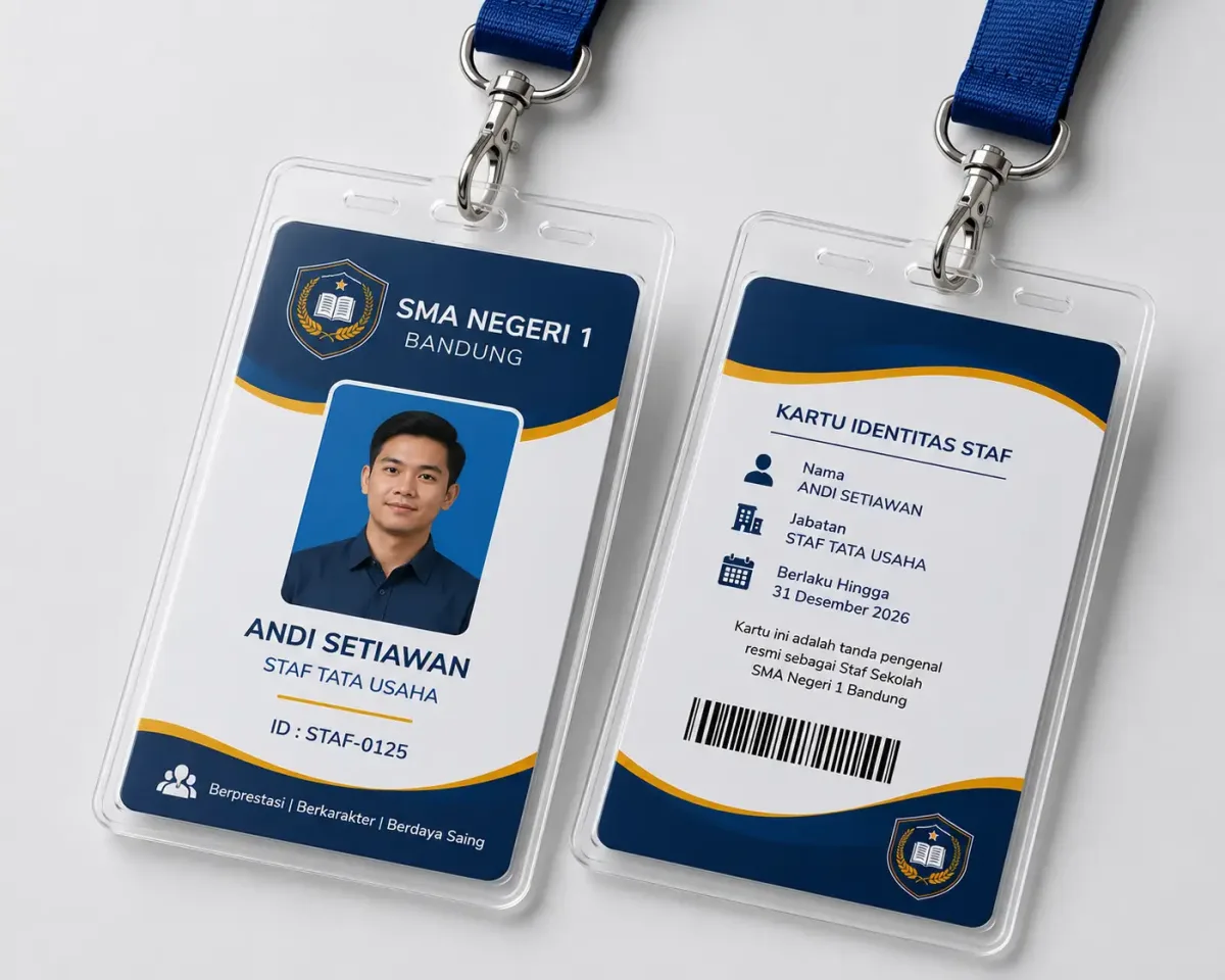 ID Card SMA untuk Staf Sekolah