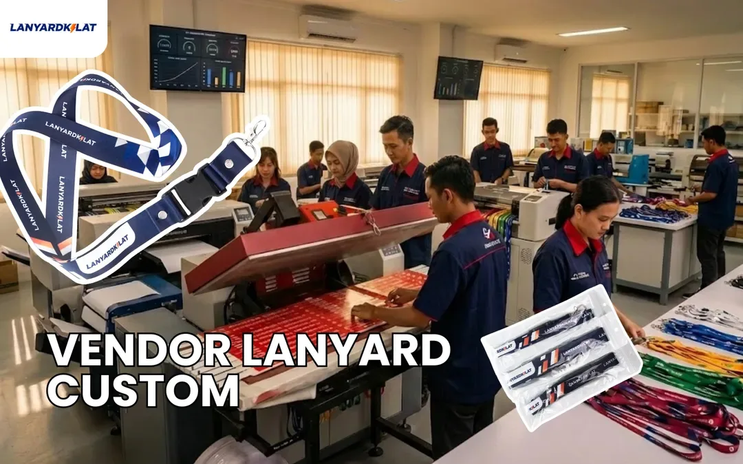 Vendor Tali Lanyard Custom, Produksi Massal Sehari Jadi