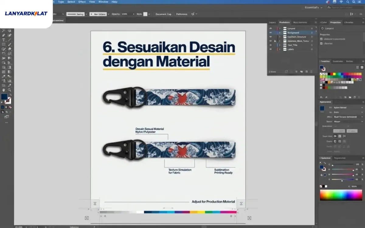 Sesuaikan Desain dengan Material