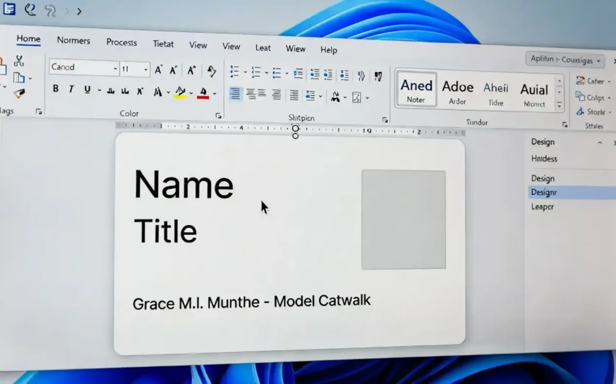 Isi template ID card Word