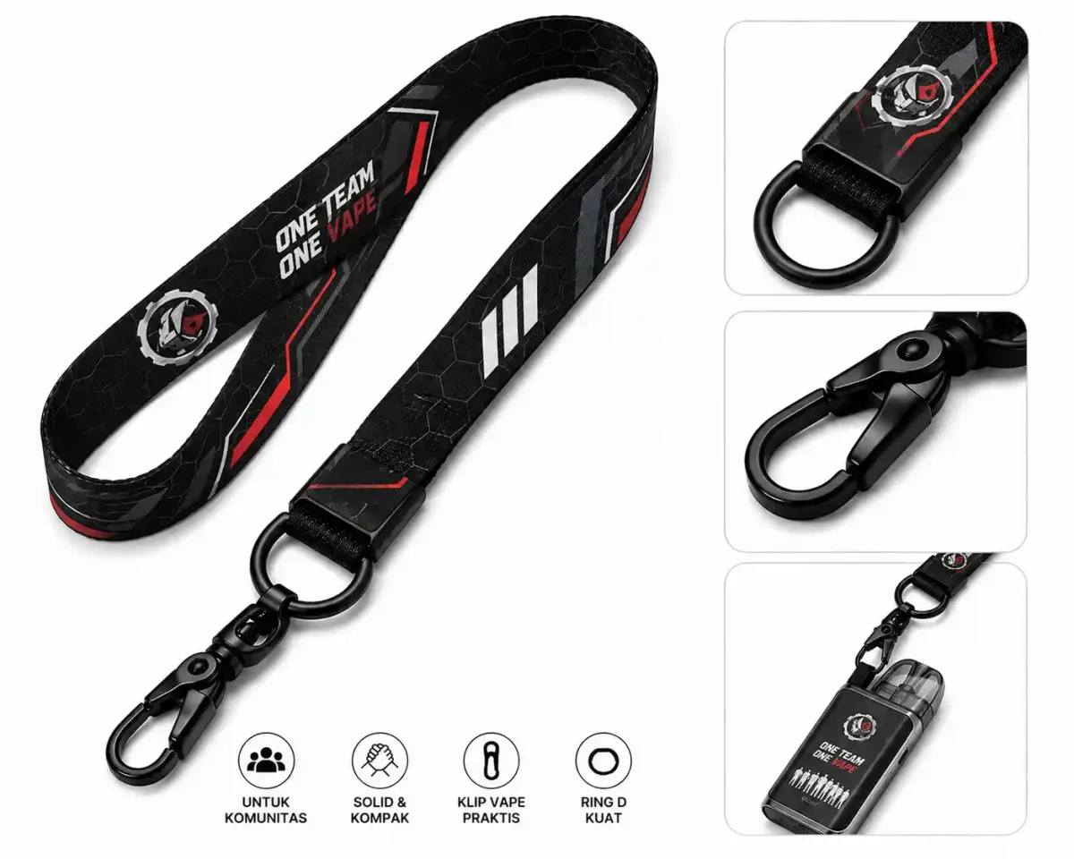 Lanyard Ring D + Klip Vape untuk Komunitas
