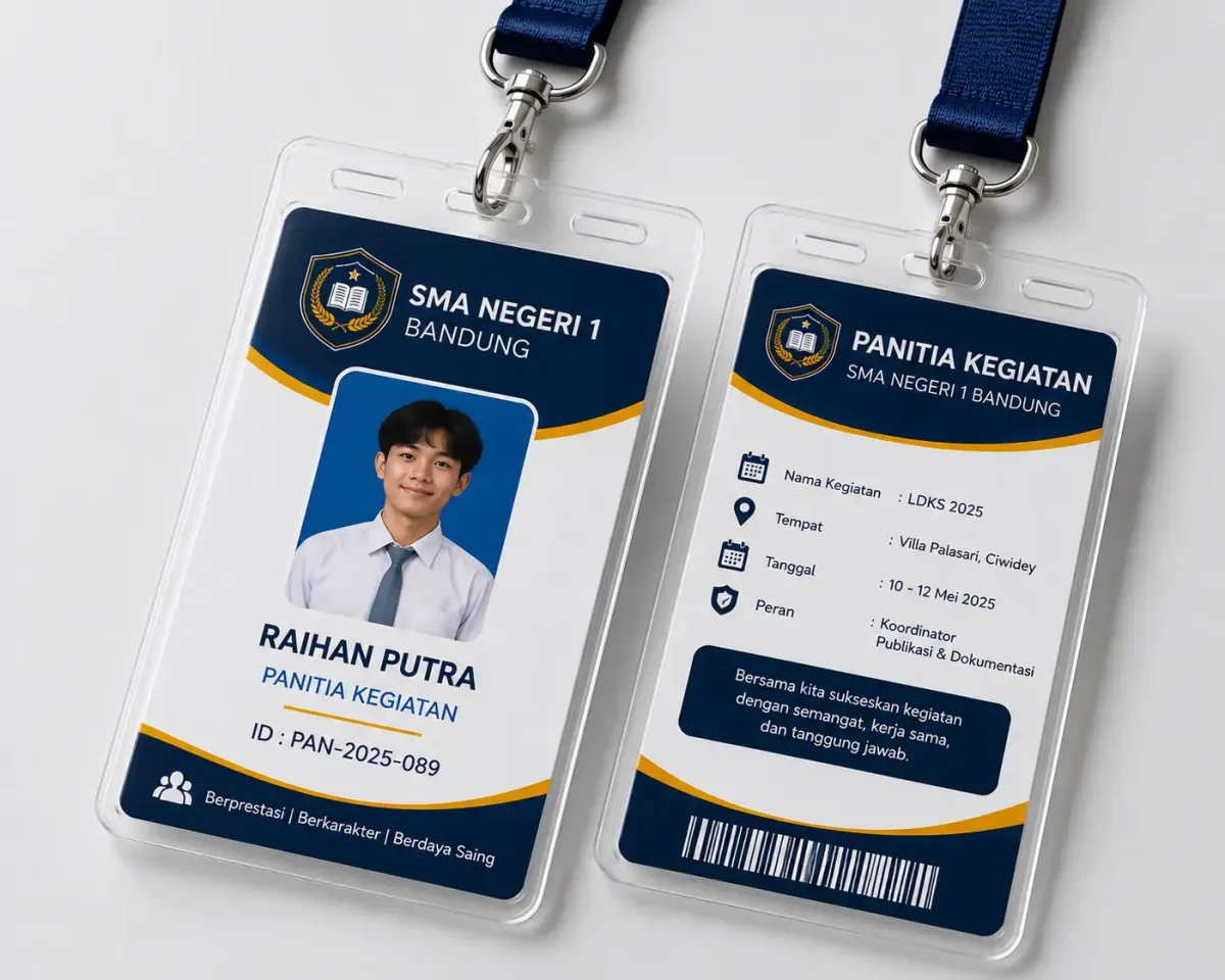 ID Card SMA untuk Panitia Kegiatan
