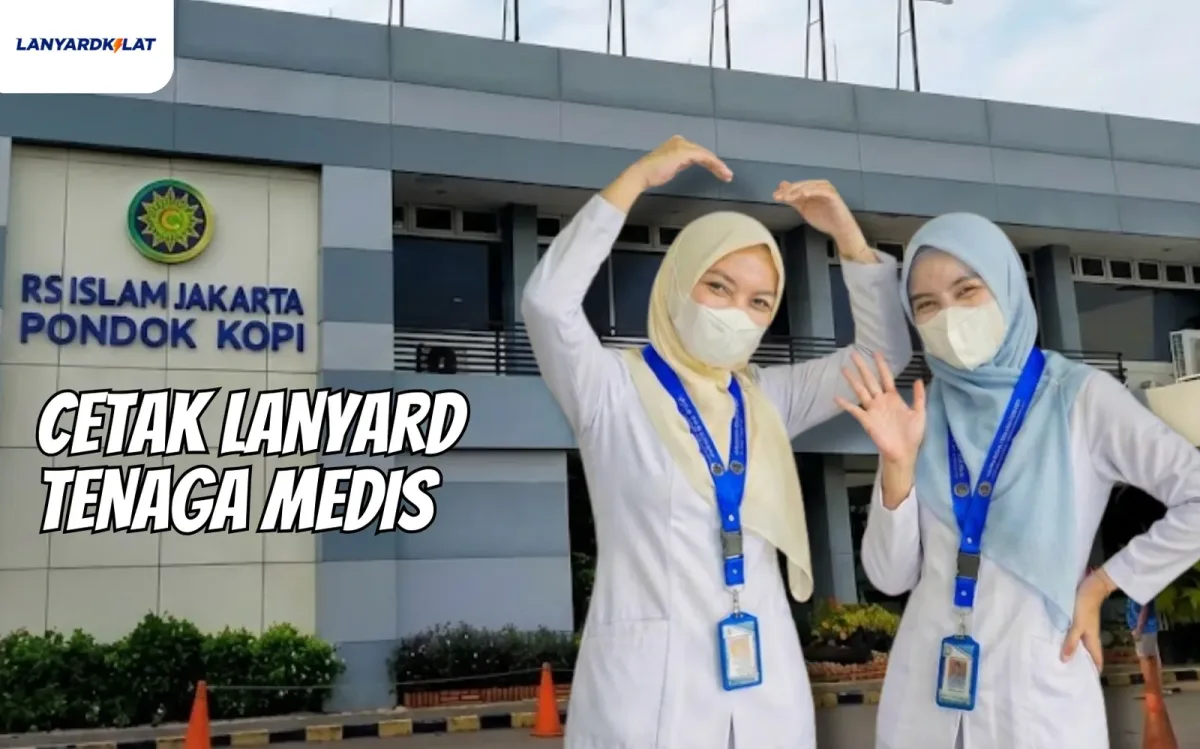 Cetak Lanyard Tenaga Medis Bahan Lembut Anti Iritasi Nyaman untuk Shift Panjang