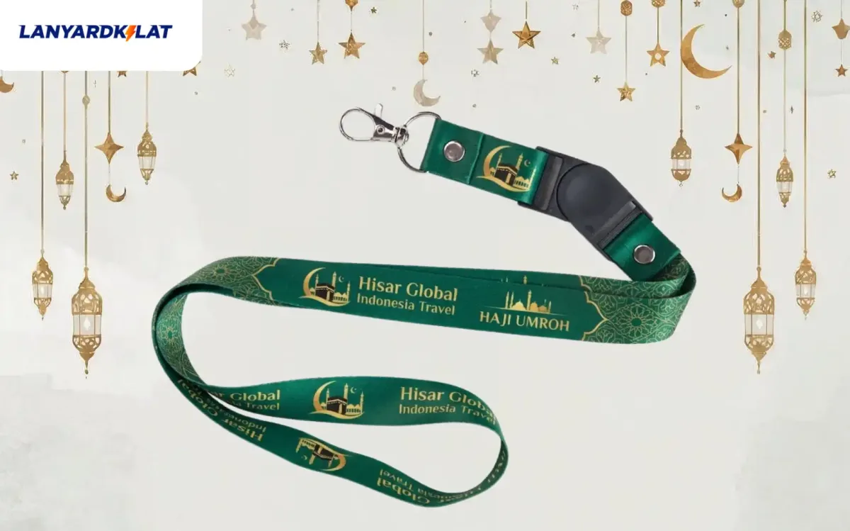 Desain Lanyard Umroh Full Logo Travel