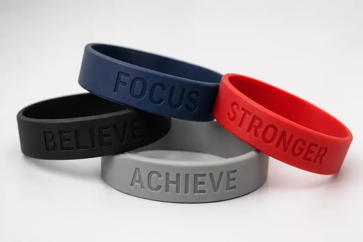 teknik cetak Emboss / Deboss wristband