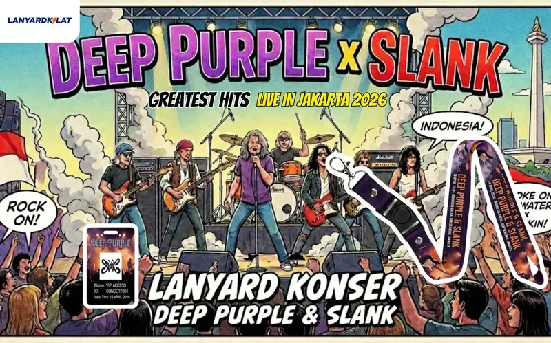 Lanyard Konser Deep Purple & Slank (Custom & Bisa Sehari Jadi)