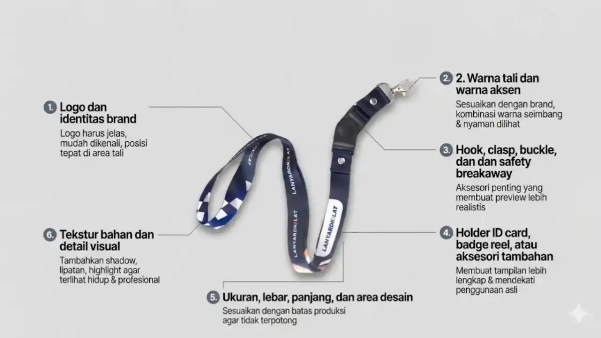 Elemen yang Harus Ada dalam Mockup Lanyard
