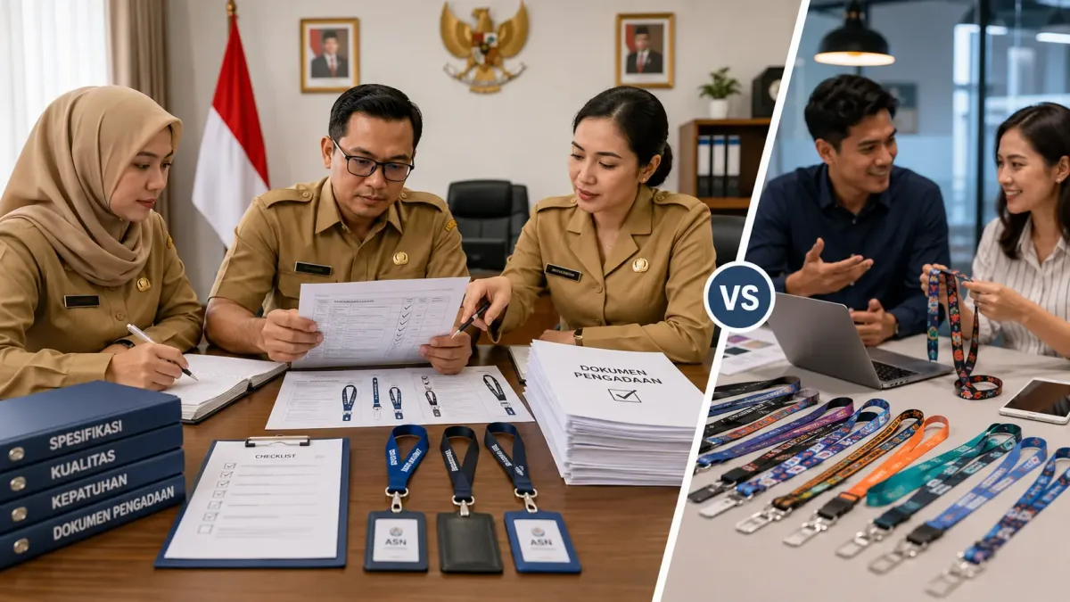 Kenapa Pengadaan Lanyard Instansi Pemerintah Butuh Vendor yang Berbeda dari Swasta