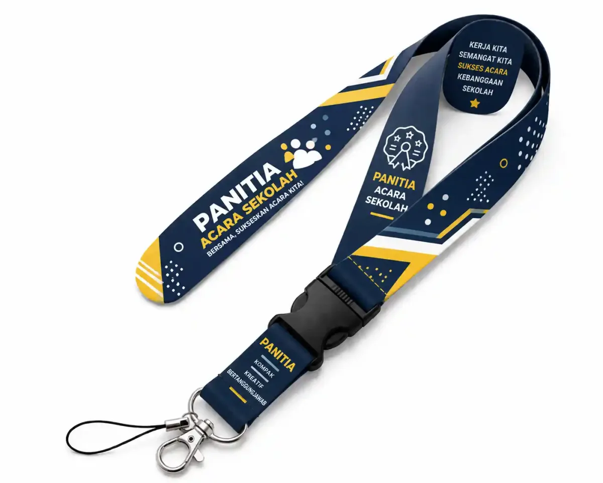 Lanyard Custom untuk Panitia Acara Sekolah