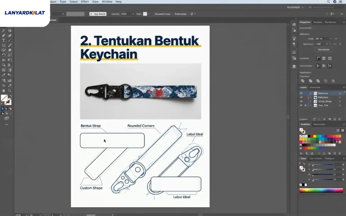 Tentukan Bentuk Keychain